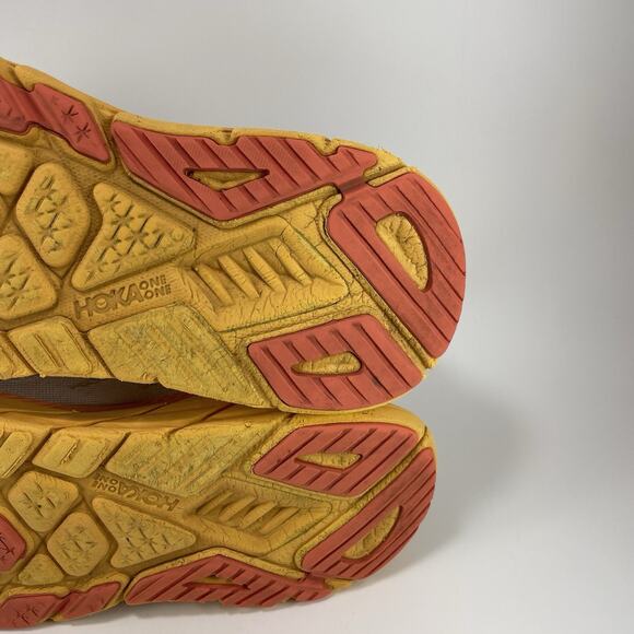 Hoka One One Arahi 6 Running Shoes Womens Size 8.5 B White Blanc Orange Athletic - Picture 9 of 11
